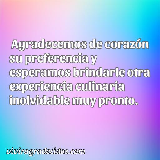 Agradable frase de agradecimiento a los clientes de restaurante, 50 Mejores frases de agradecimiento a los clientes de restaurante