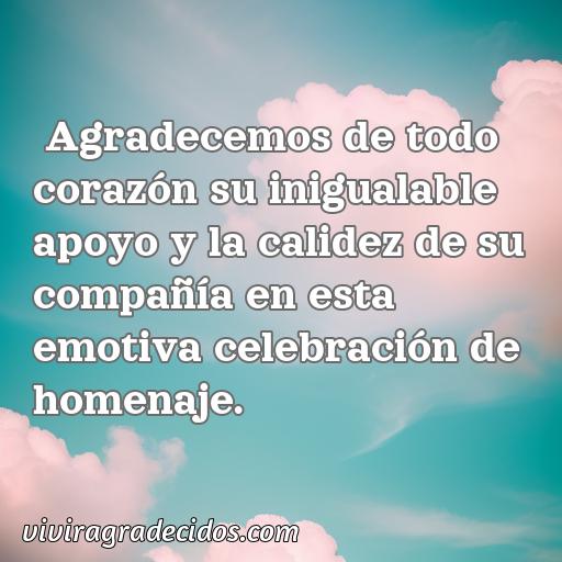 Agradable frase de agradecimiento de un homenaje, frases de agradecimiento de un homenaje